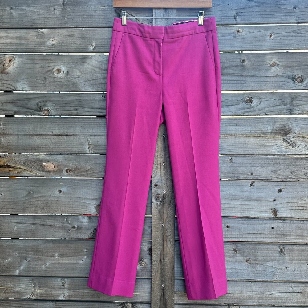 J. Crew Women's Nova Fides Wool Blend Pants Italian Pink Trousers - 4 - Picture 3 of 11